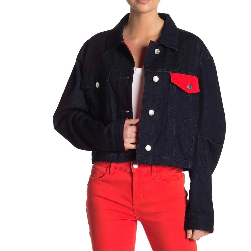 Current / Elliott Contrast Denim Jacket Sz 2 and 3